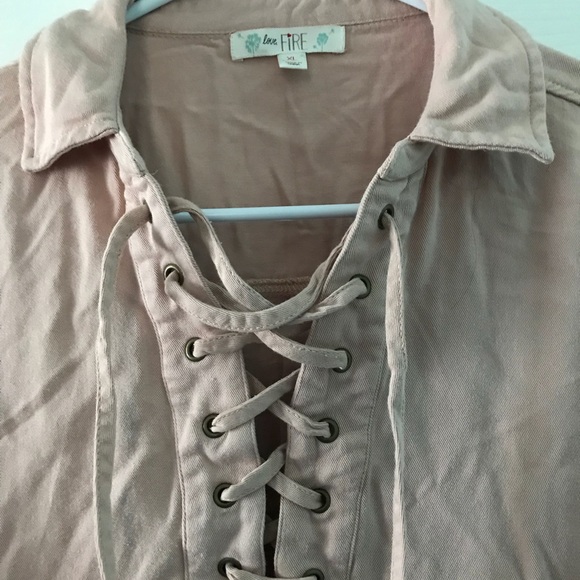 🛍Pale pink casual long sleeve shirt - Picture 2 of 2